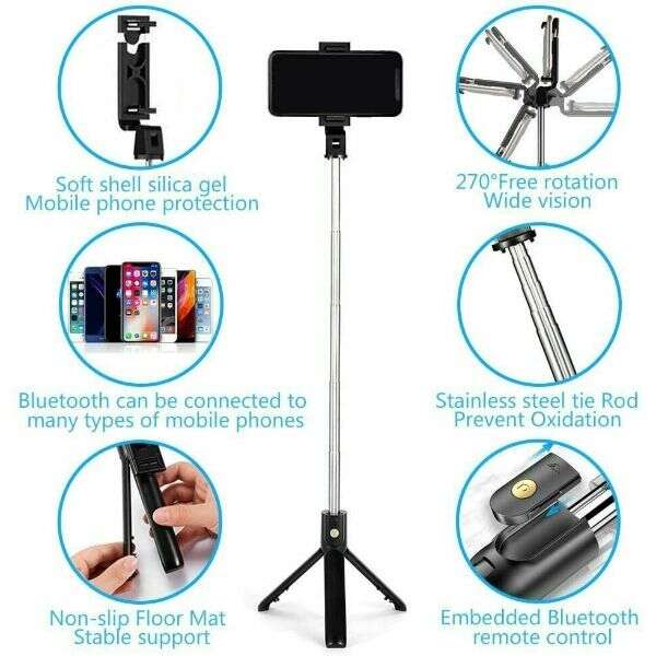 Selfie stick with tripod - Tripodly - AI WEB SHOP