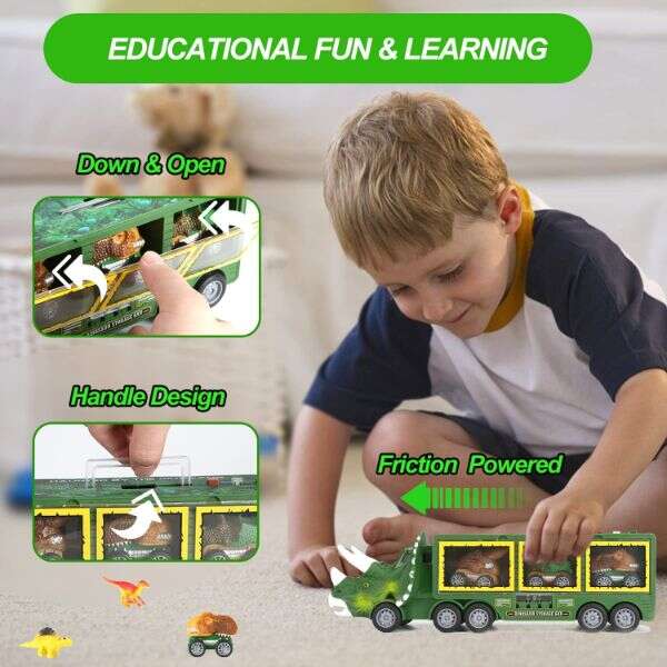 Kids toy truck with dinosaurs - Deenodi - AI WEB SHOP