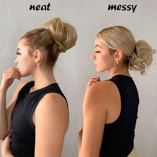 Set of 2 different hair buns - Blonda - AI WEB SHOP