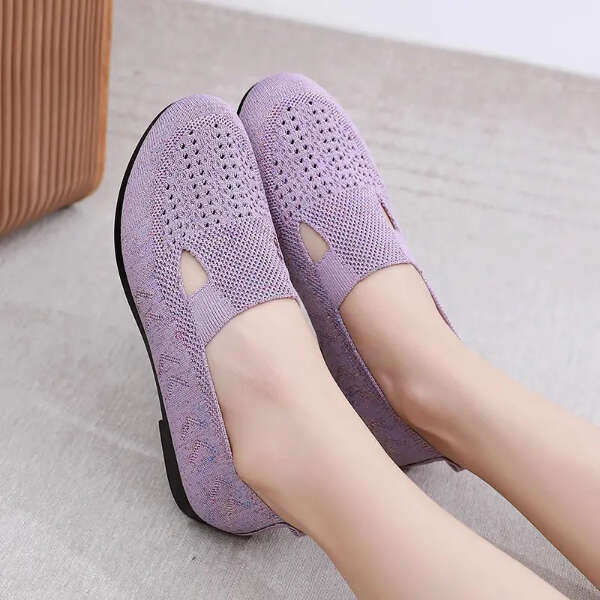 Lightweight knitted ballet flats - Arabella - AI WEB SHOP