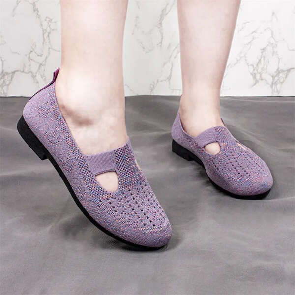 Lightweight knitted ballet flats - Arabella - AI WEB SHOP