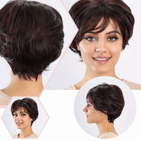 Glossy short wig - Linta - AI WEB SHOP