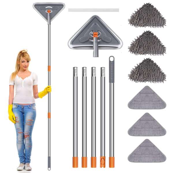 Rotatable triangle cleaning mop set - Scrublex - AI WEB SHOP