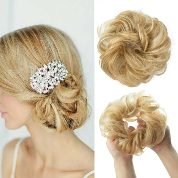 Set of 2 different hair buns - Blonda - AI WEB SHOP