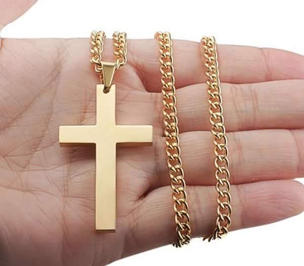 Necklace with a cross-shaped pendant - Fidem - AI WEB SHOP